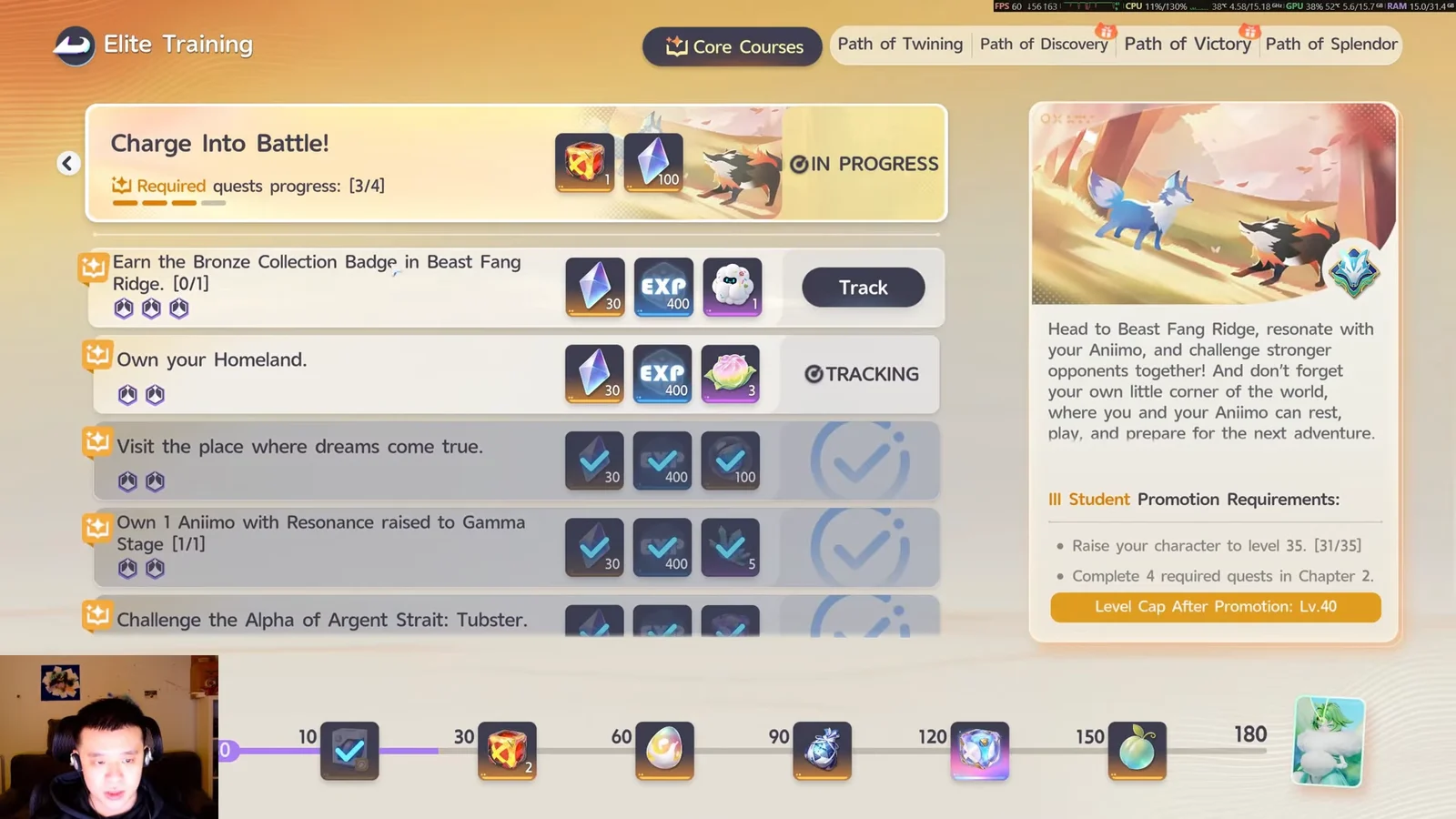Tracking Beast Fang Ridge Collection Quest