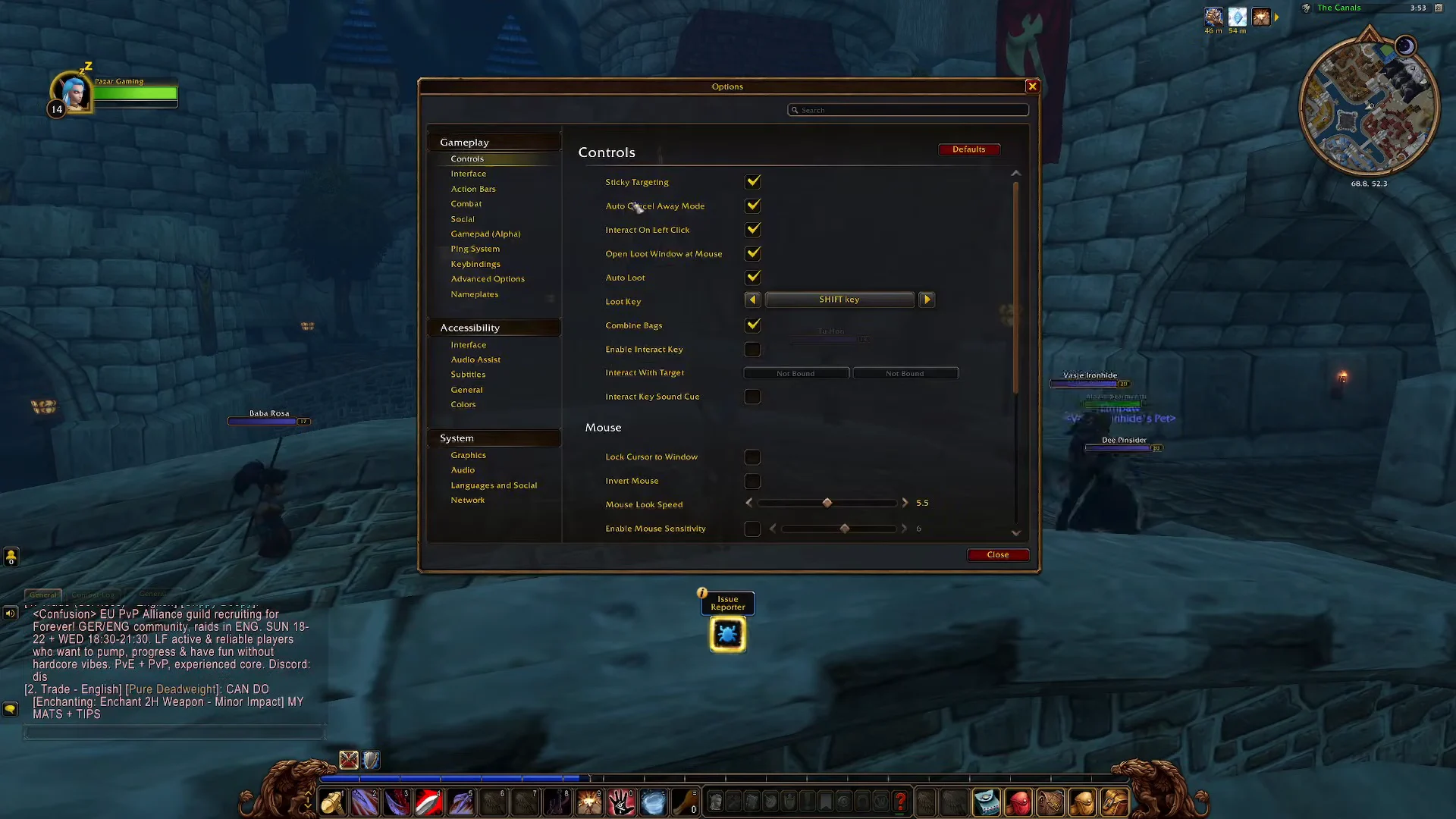 Open Options Menu
