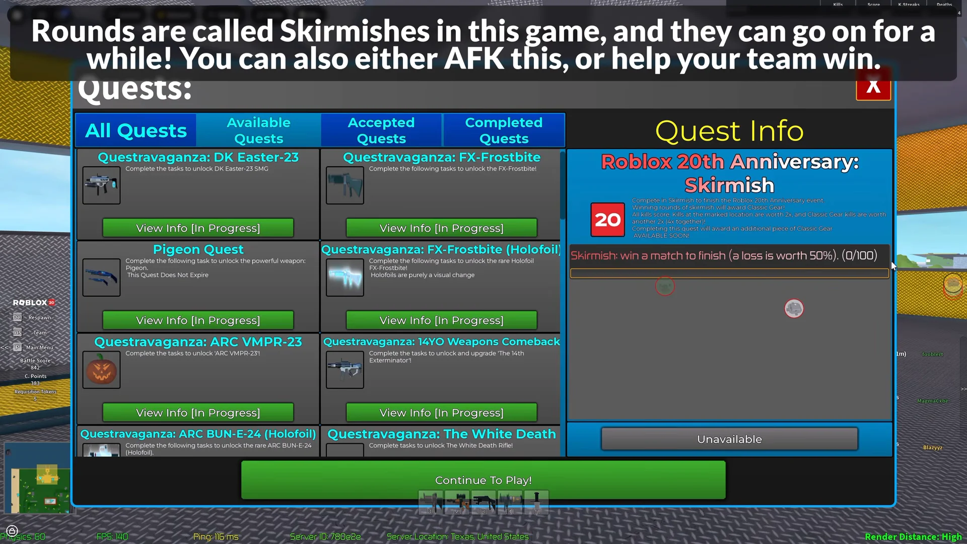 Checking Quest Log