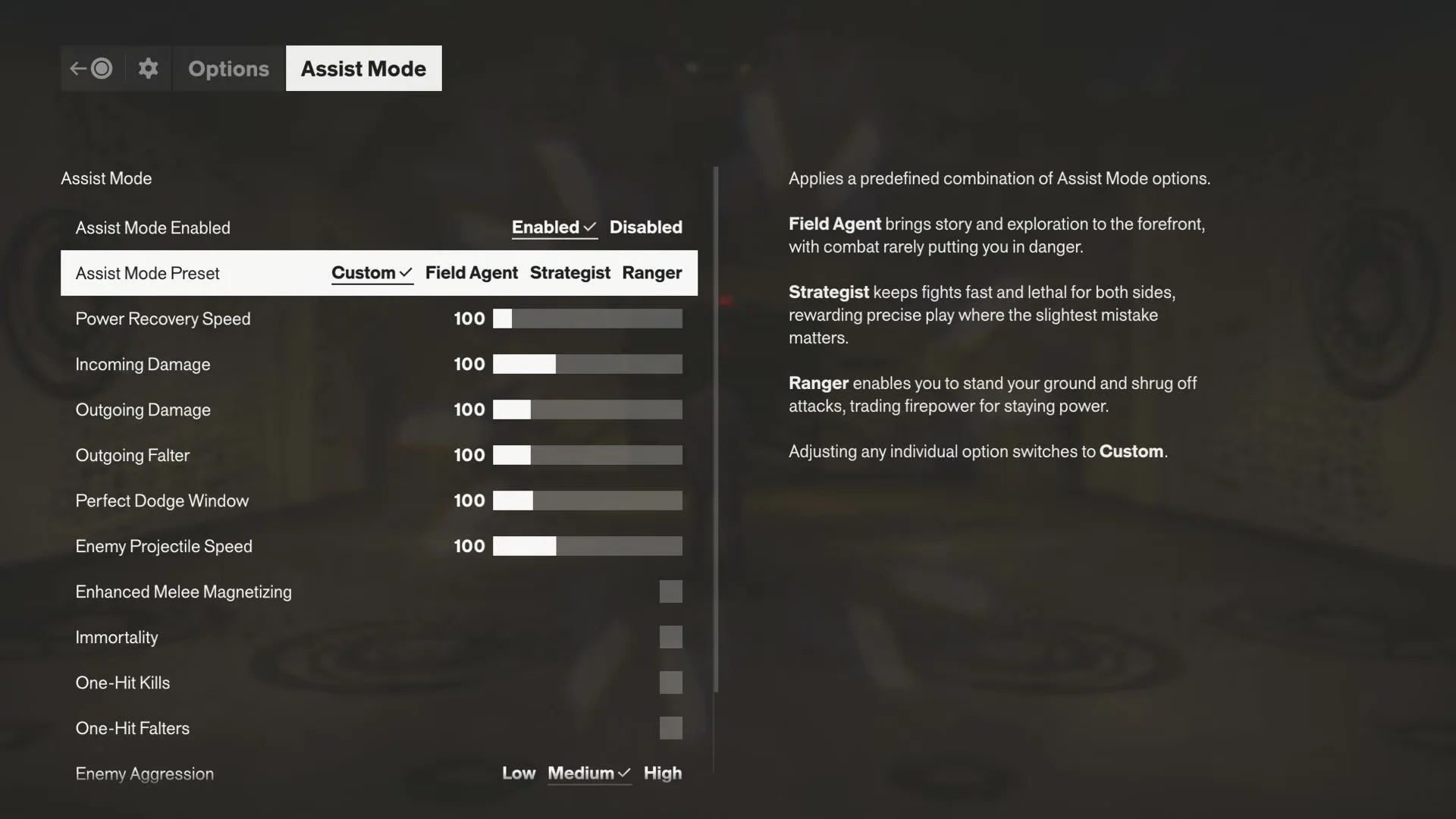 Enabling Assist Mode