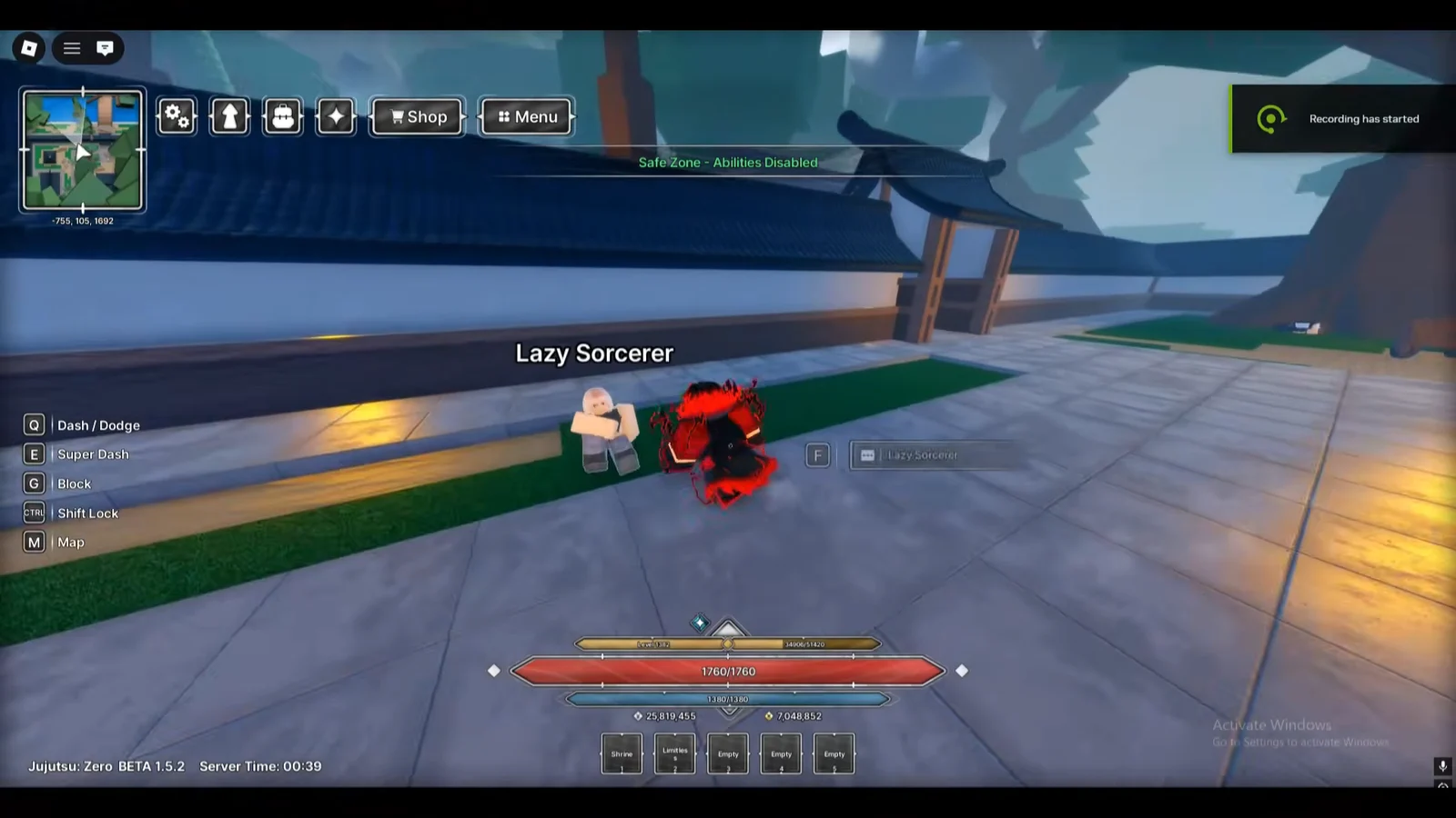 Talking to the Lazy Sorcerer NPC