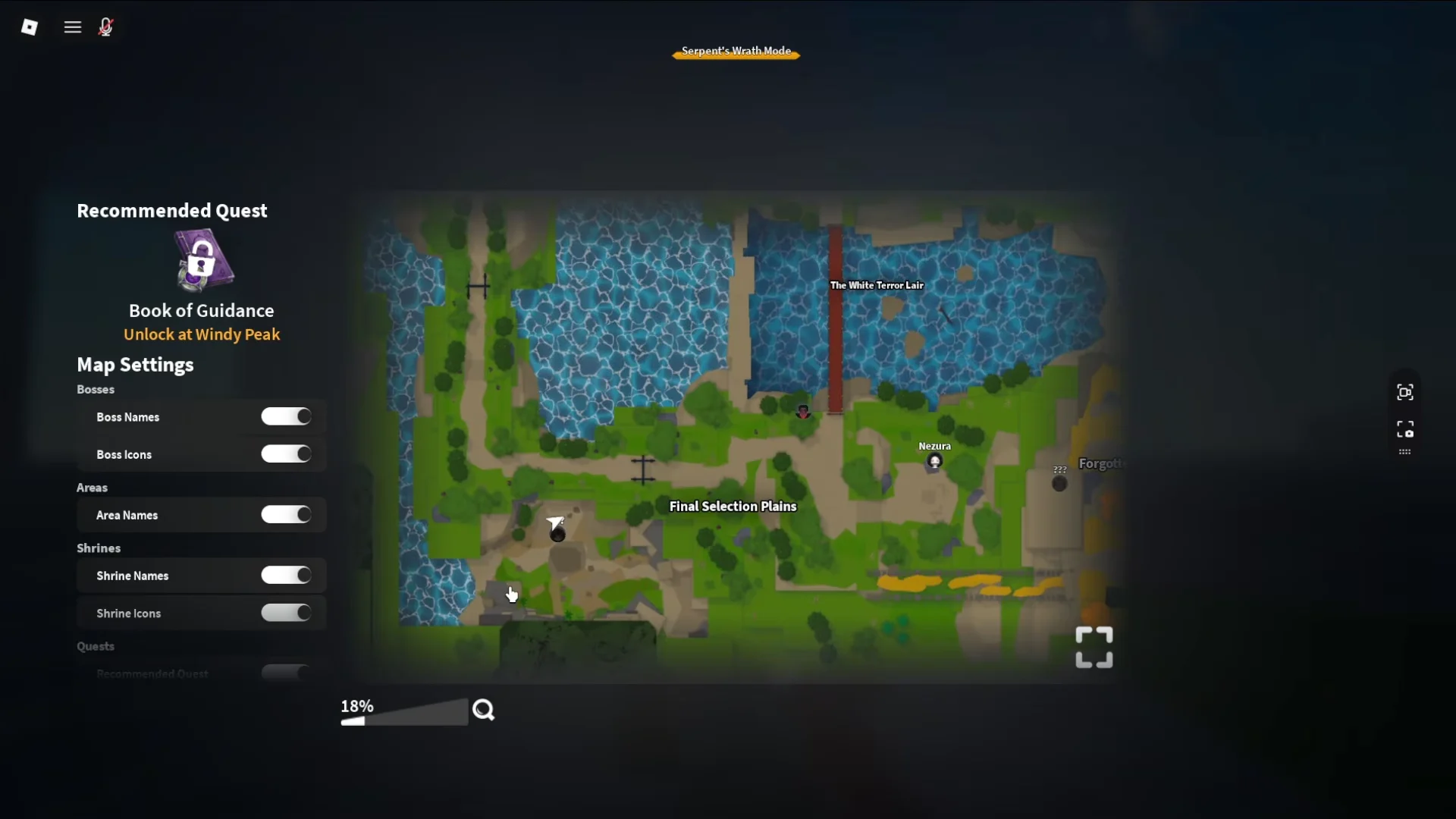 Boss Location on Map
