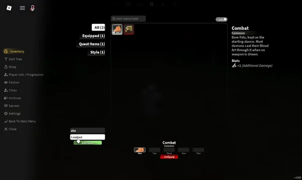 Saving a Loadout