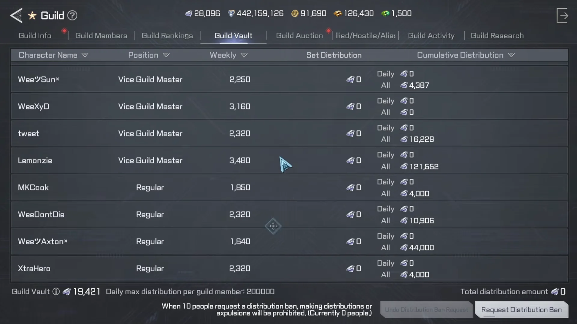 Mining War & Guild Vault