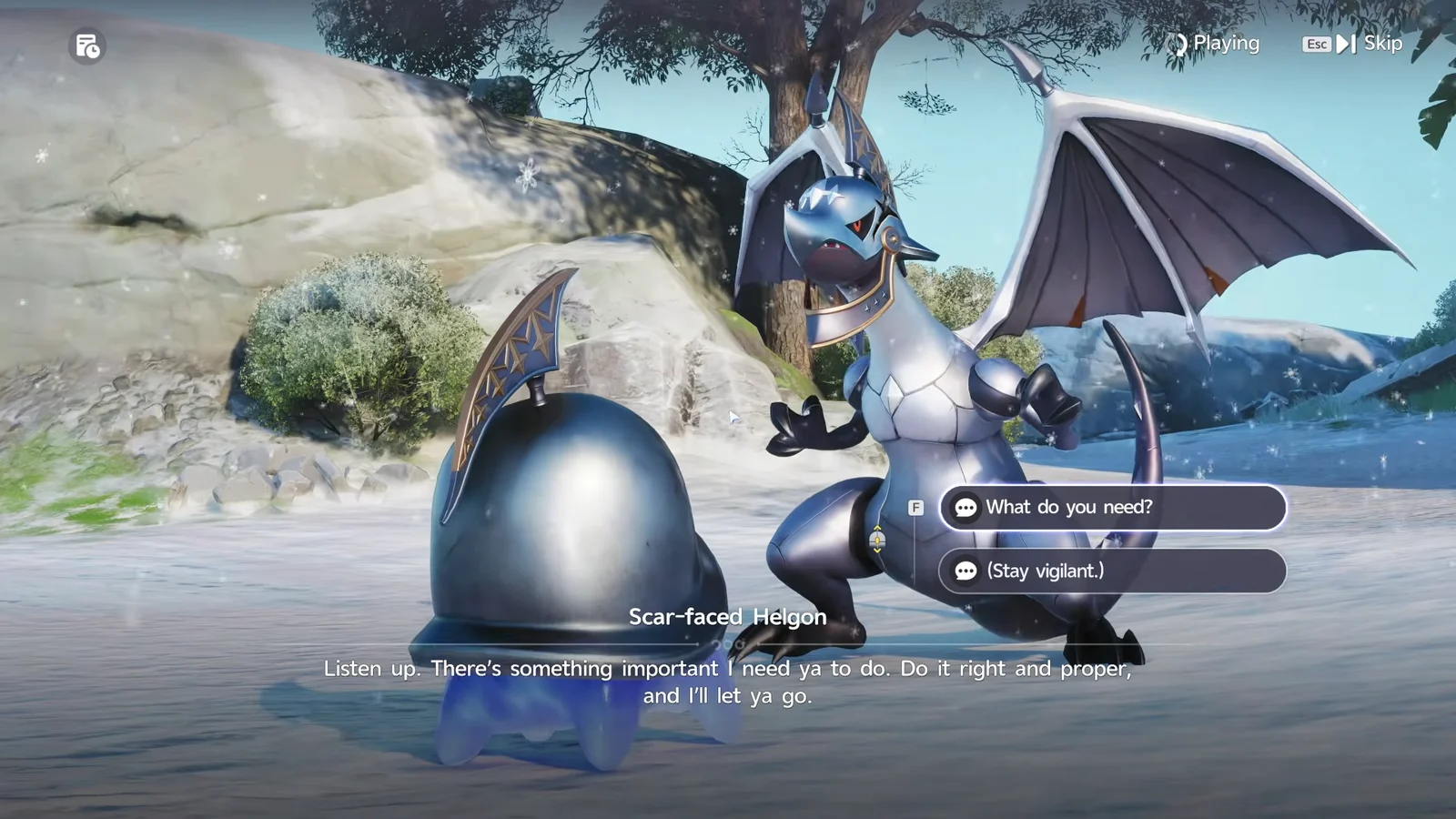 Dialogue with Scar-faced Helgon