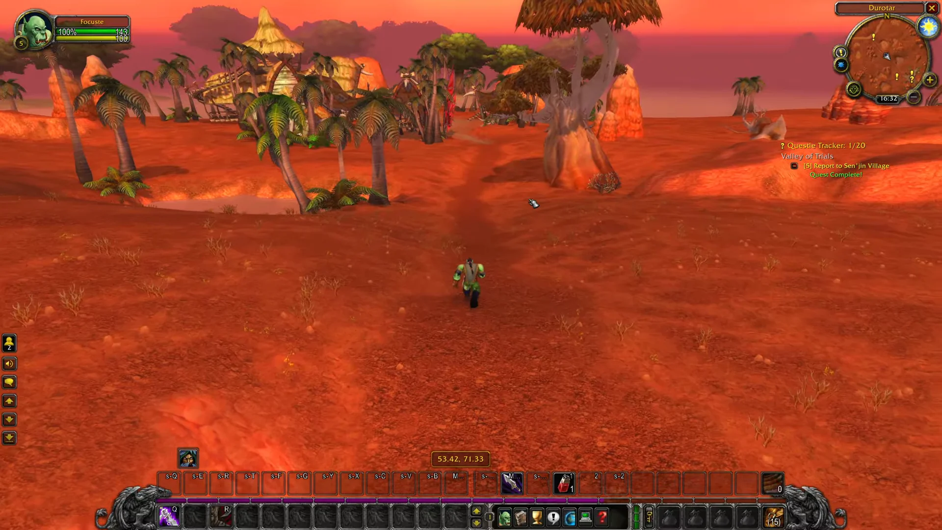Heading down the road toward Sen'jin Village
