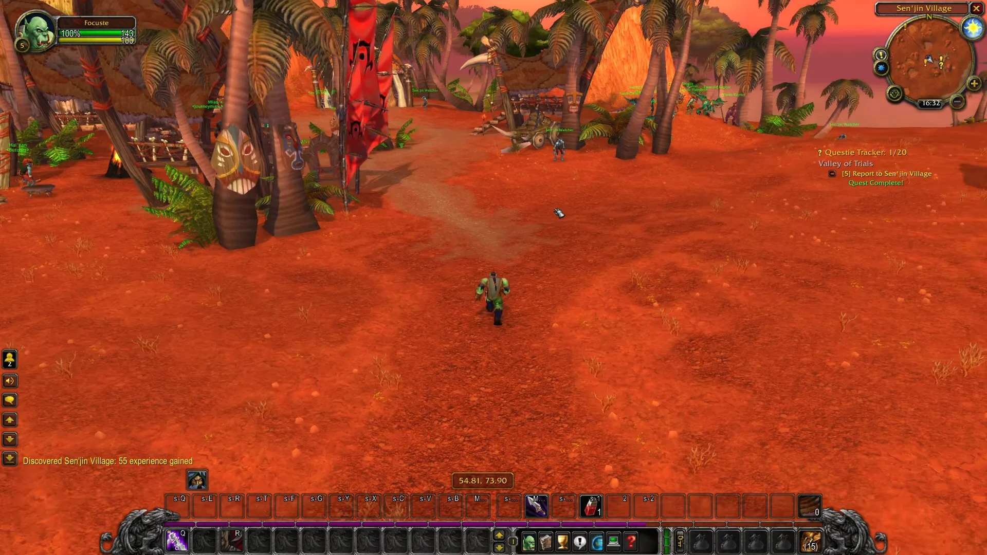 Arriving in Sen'jin Village
