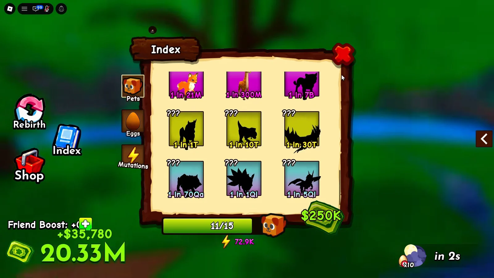Pet Speed Progression