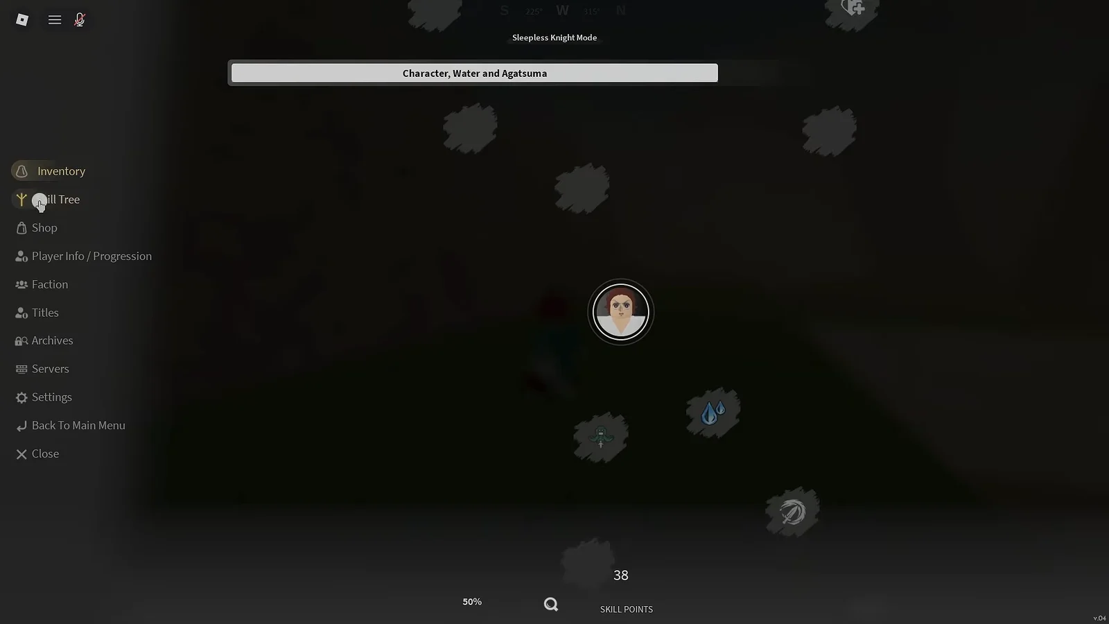Checking the Skill Tree