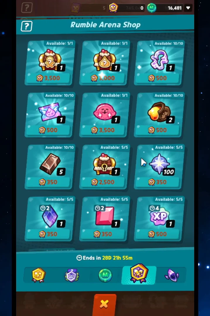 Rumble Arena Shop & Rewards
