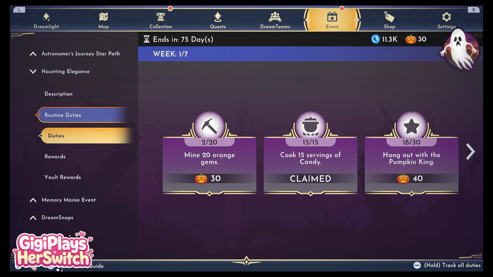 Checking Star Path Duty Progress