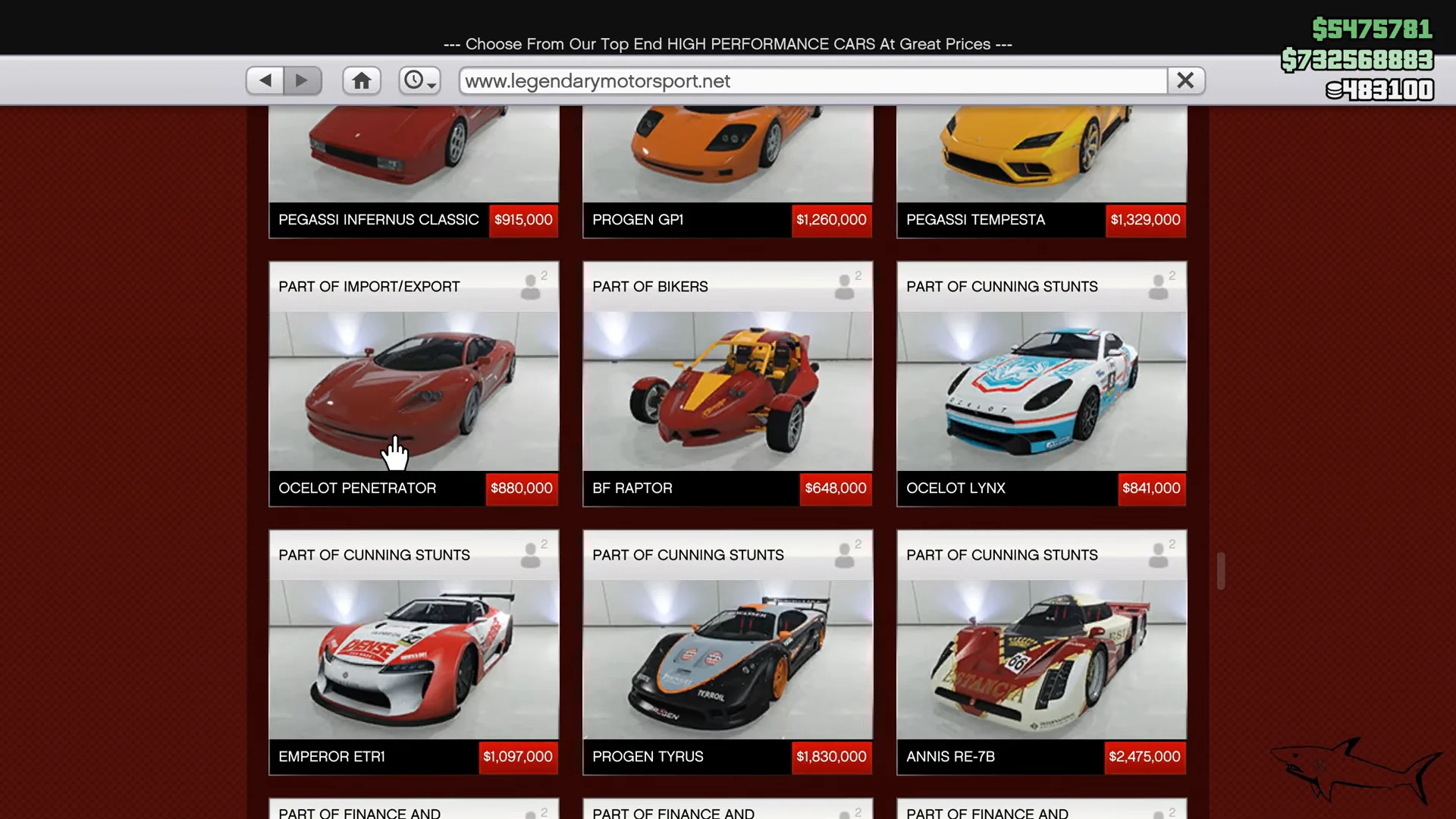 Legendary Motorsport: Ocelot Penetrator