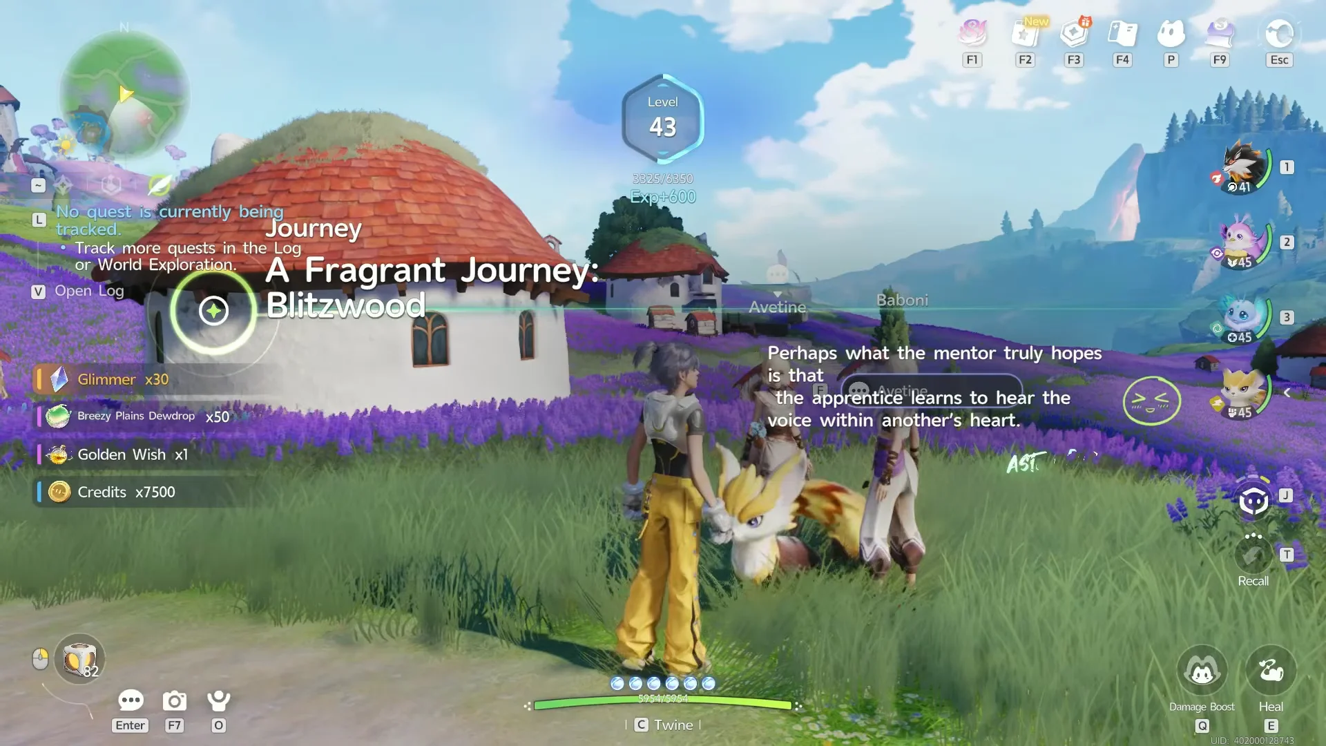 Quest Completion & Level Up
