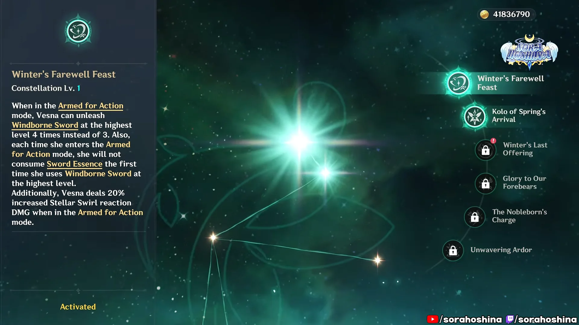 Constellation Menu
