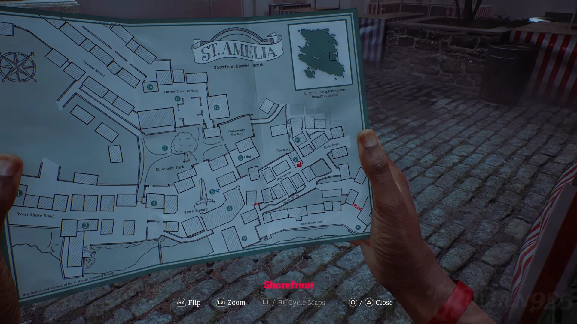 Simon finds a map