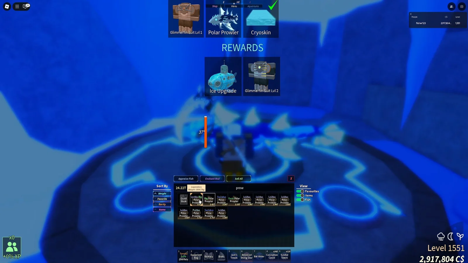 Turning In Challenger's Deep Items