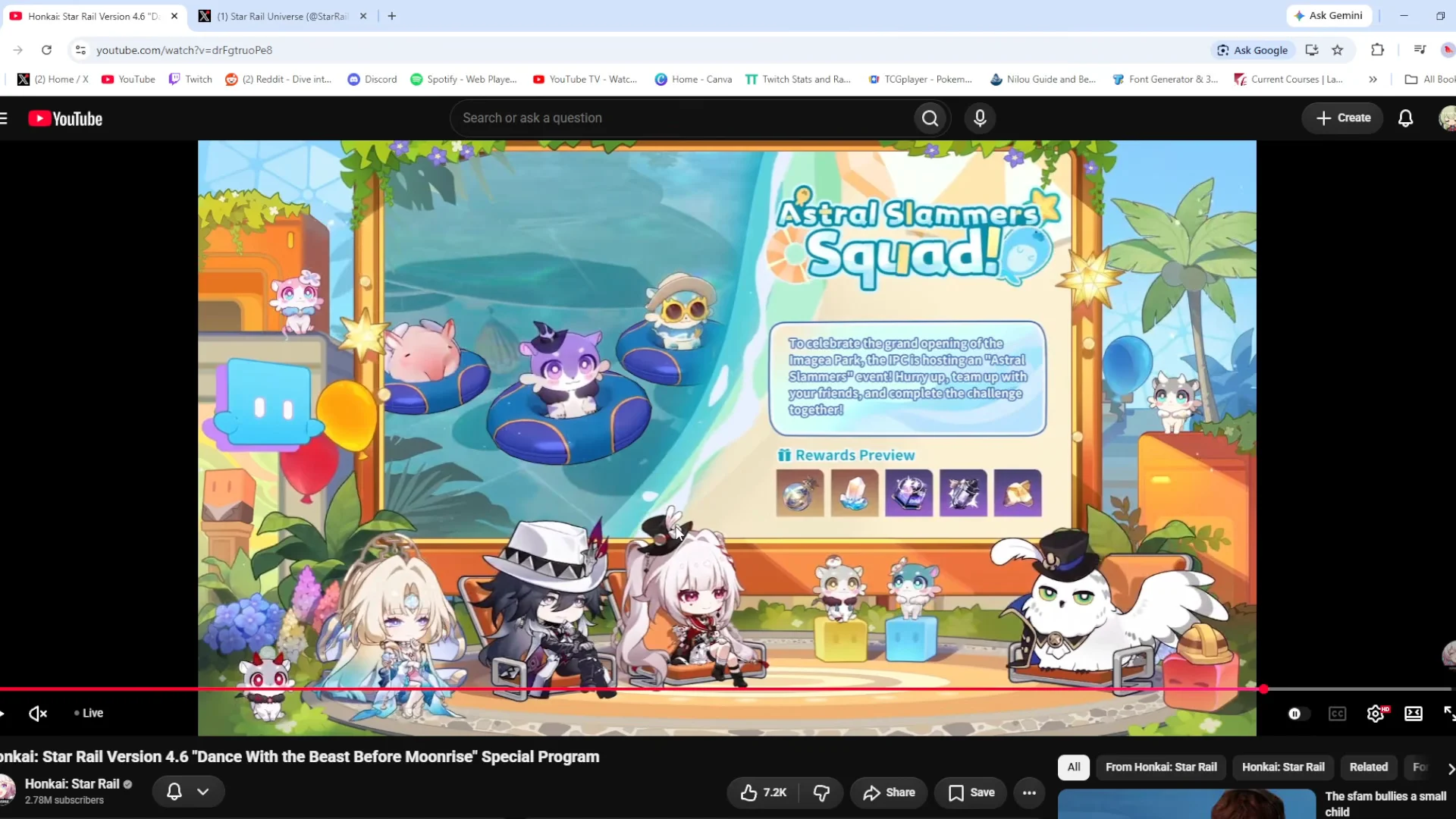 Event: Astral Slammers Squad!