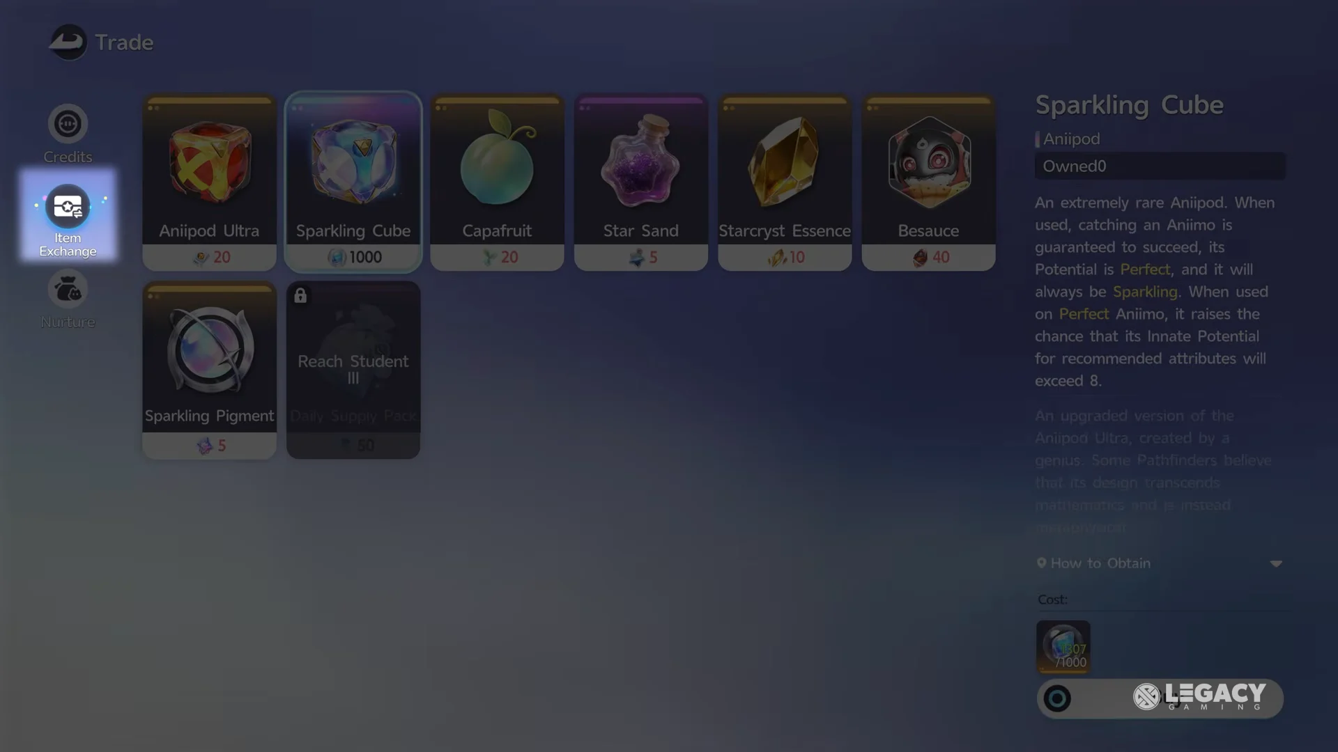 Redemption Currencies: Sparkling Crystals