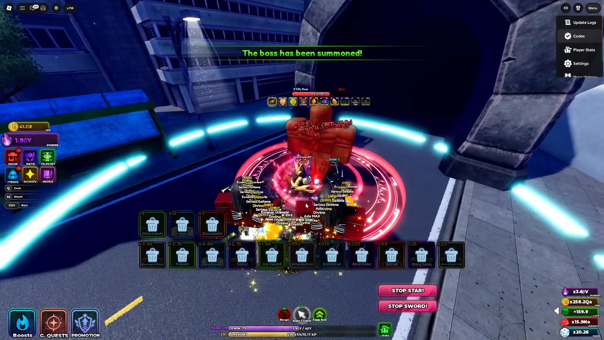 Fighting the Spawn Boss