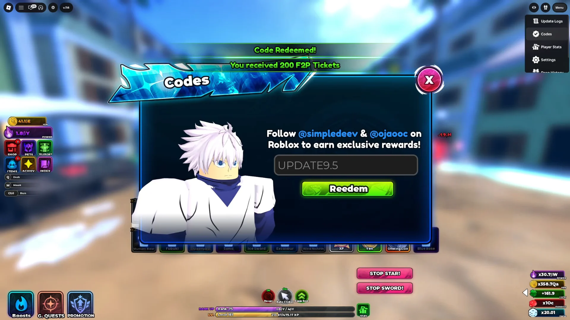 Redeeming Update Codes
