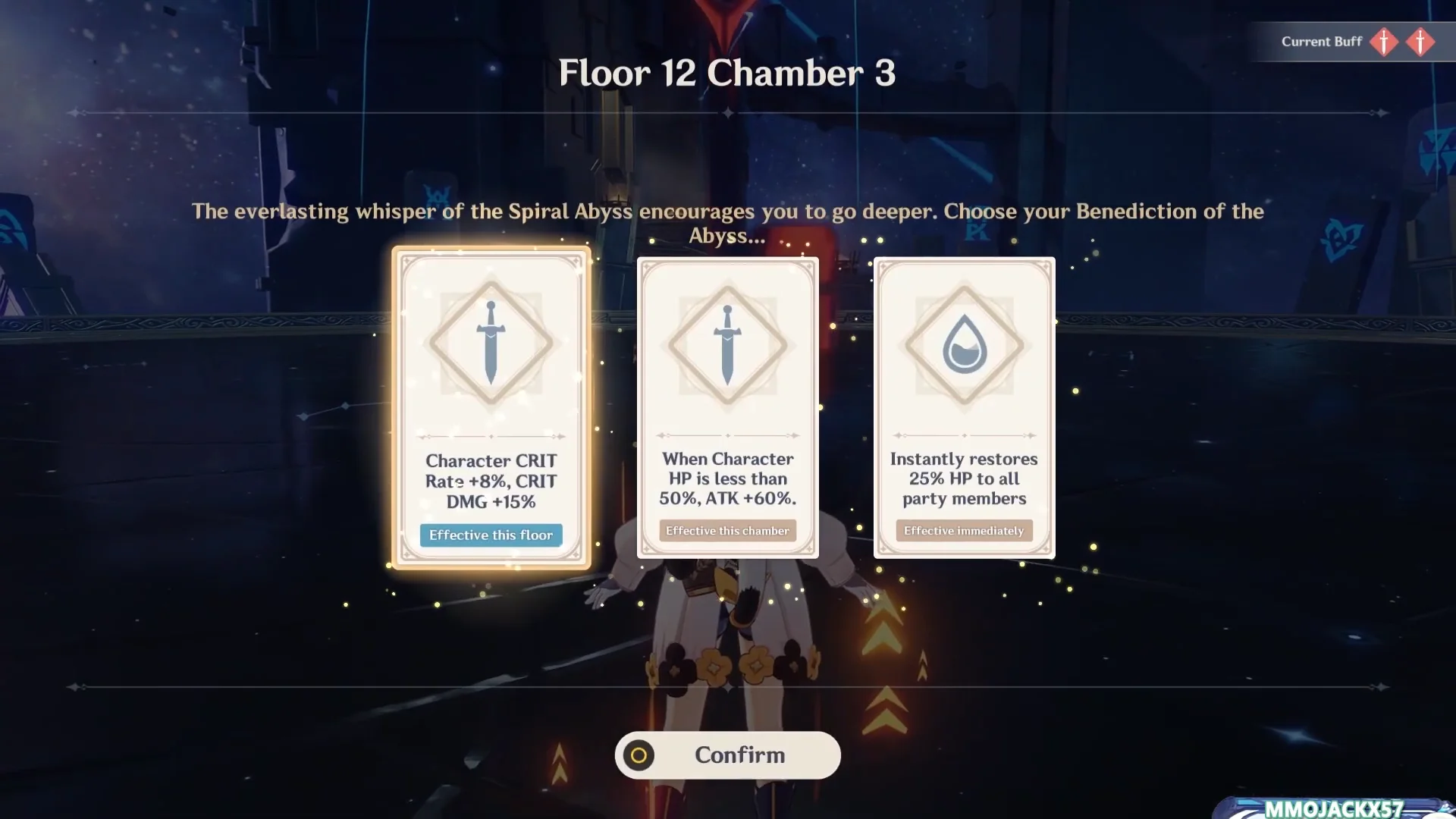 Floor 12 Chamber 3 Card Selection