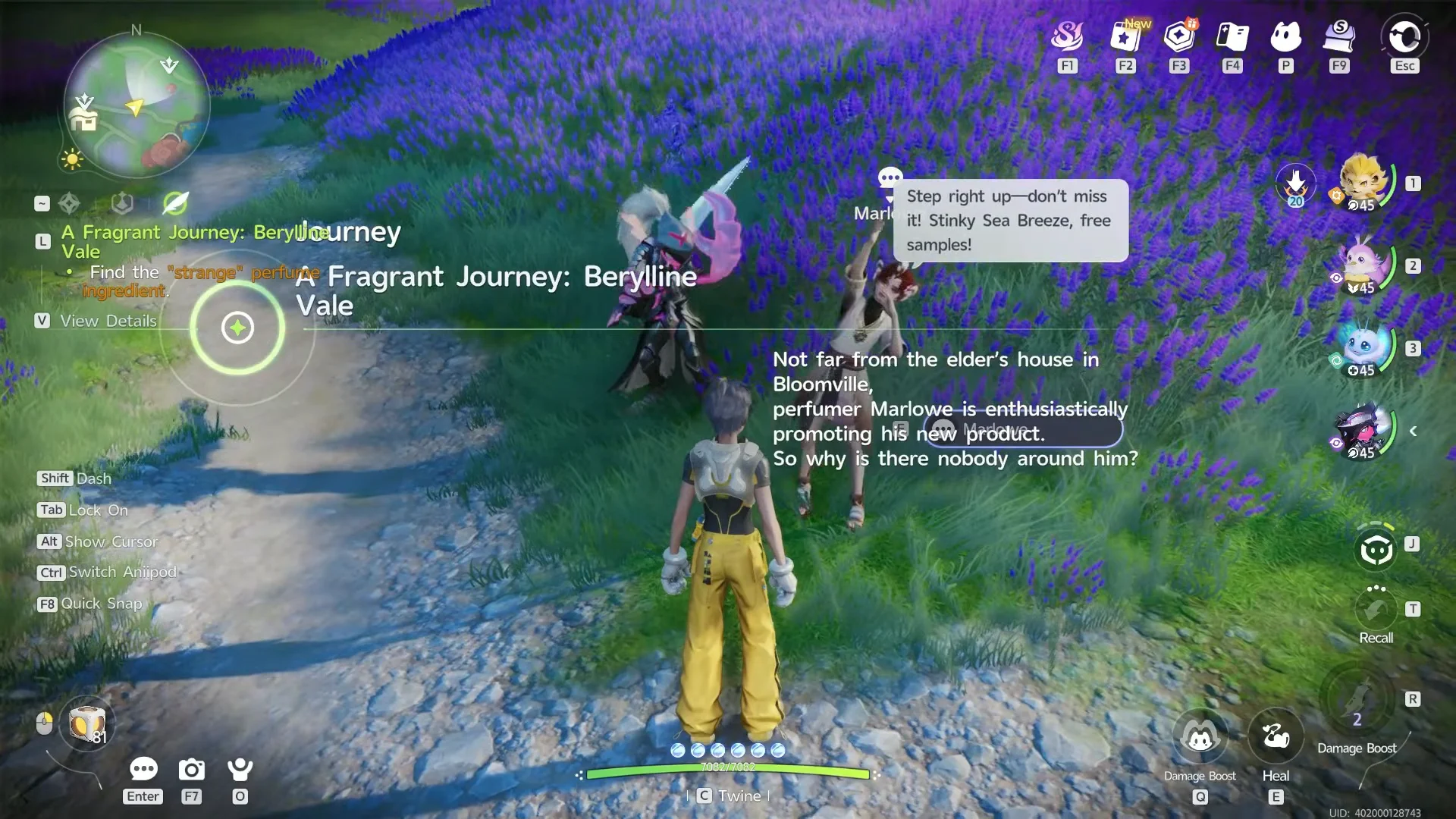 Starting Quest in Bloomville