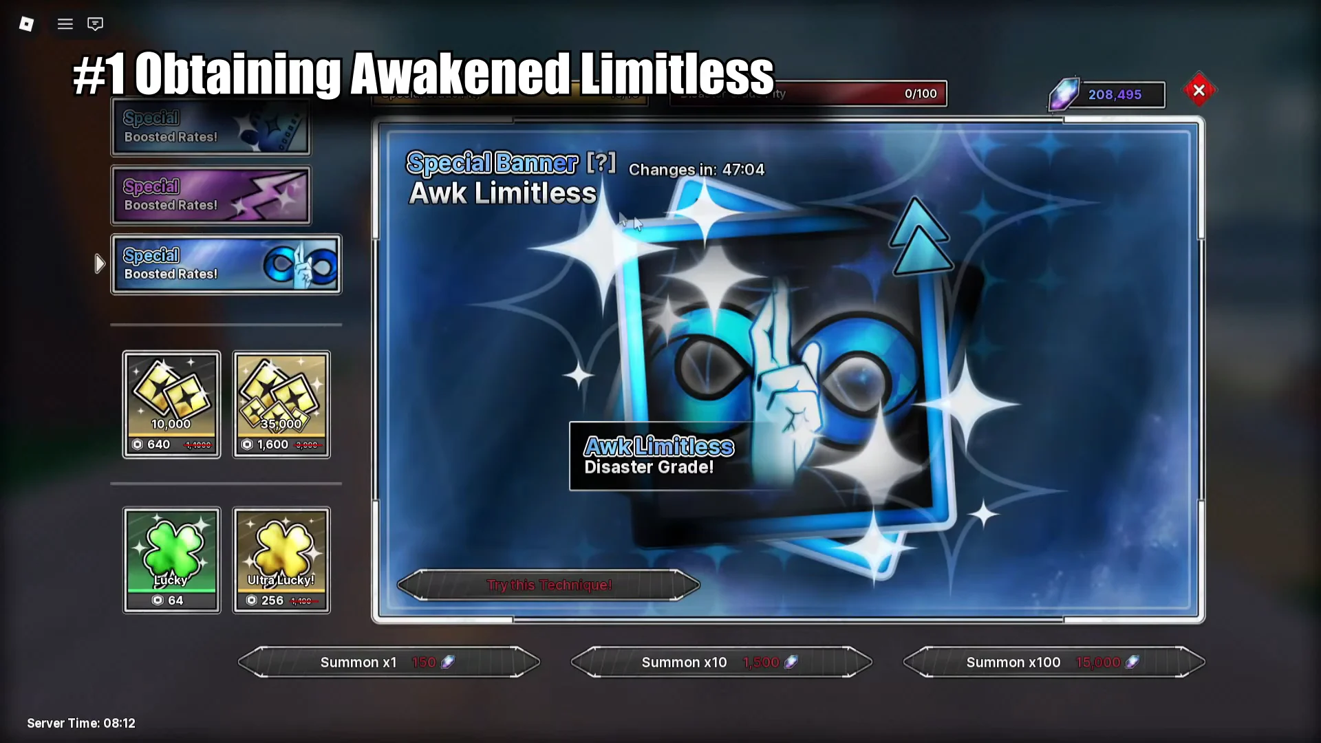 Obtaining Awakened Limitless
