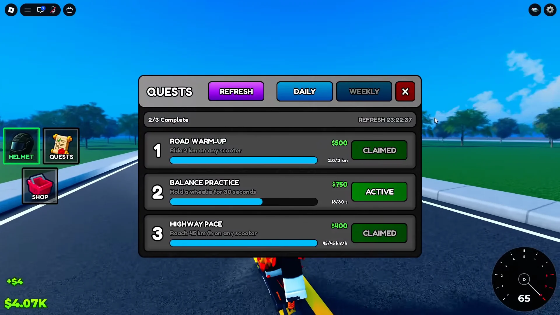 Claiming Quest Rewards