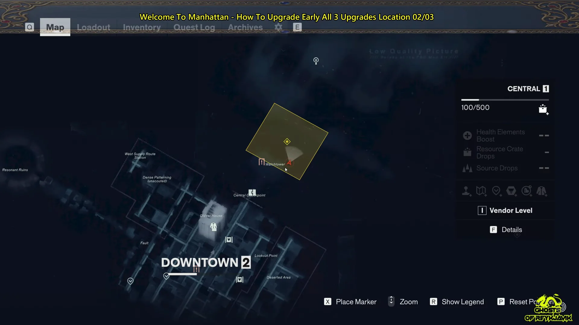 Map overview for Watchtower / Underground area