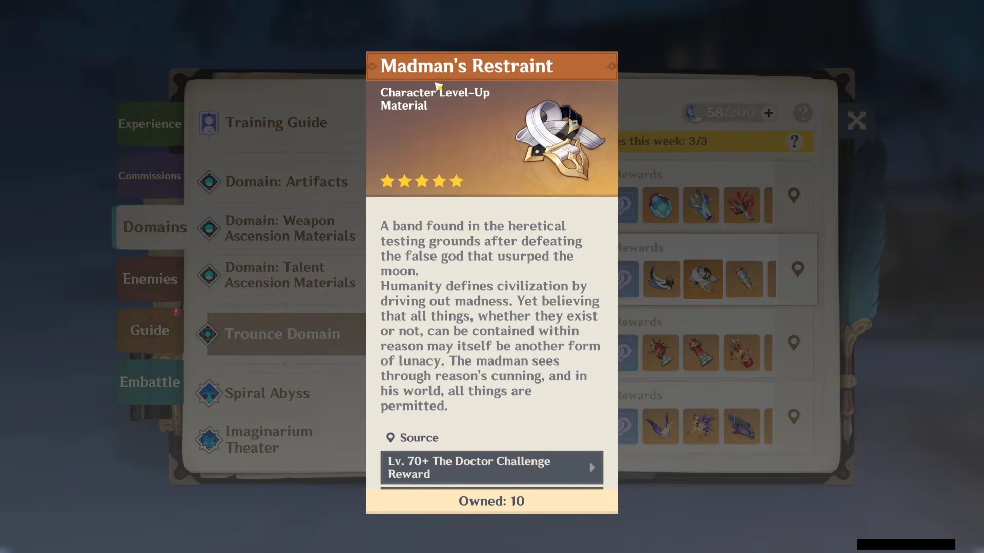 Weekly Boss Material