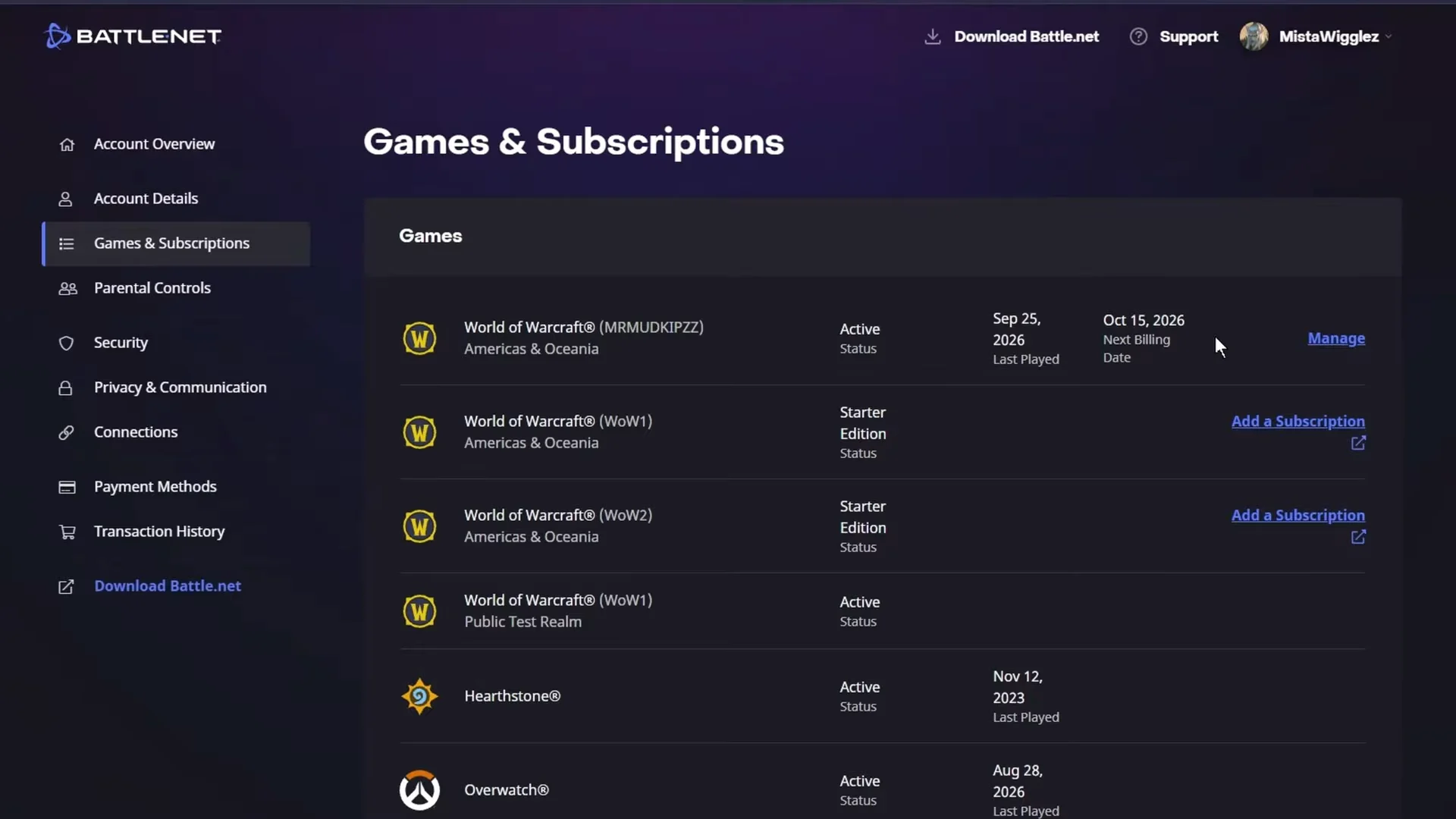Account Overview & Navigation