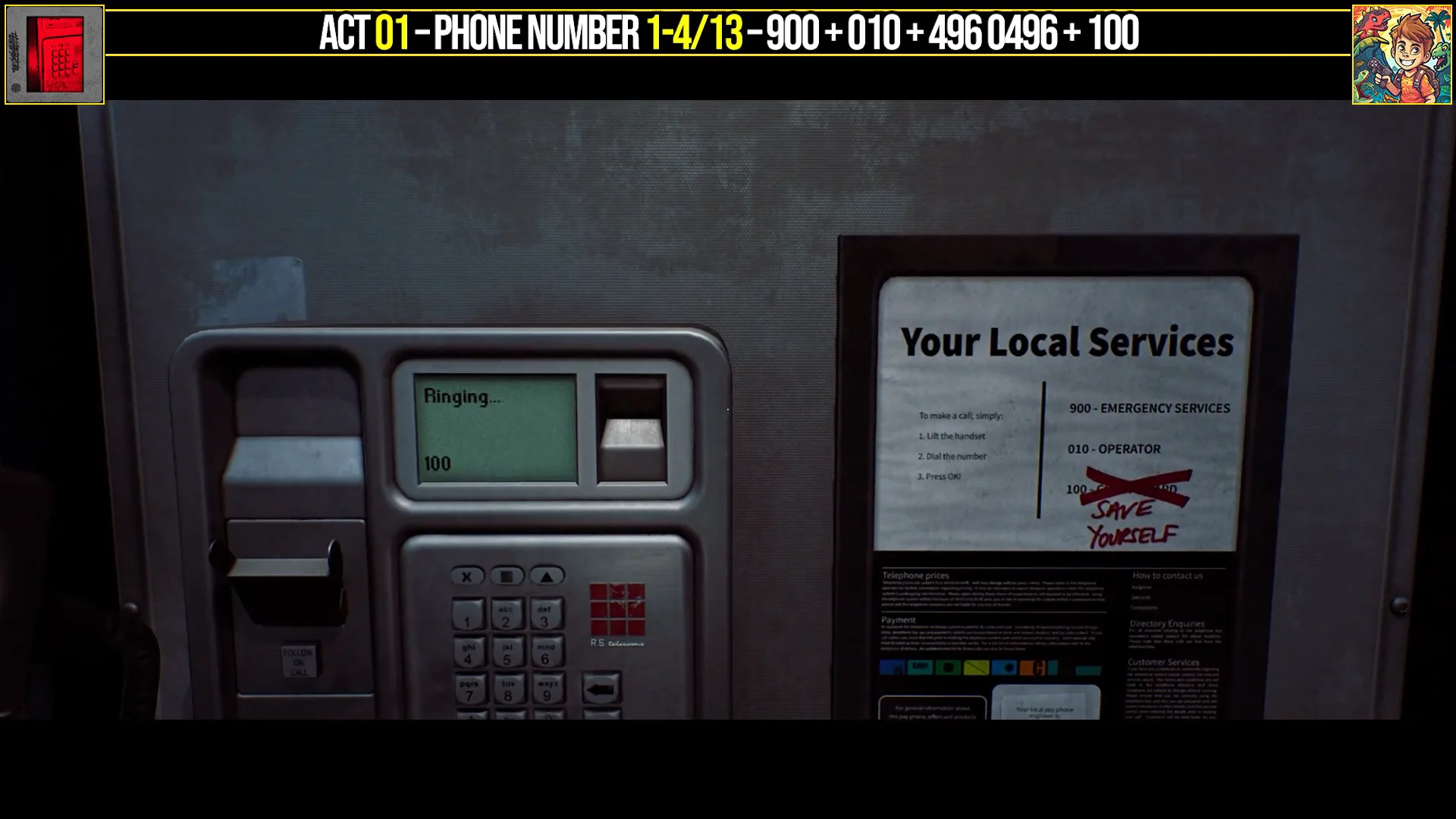 Phone Numbers: 900, 010, 496 0496, 100