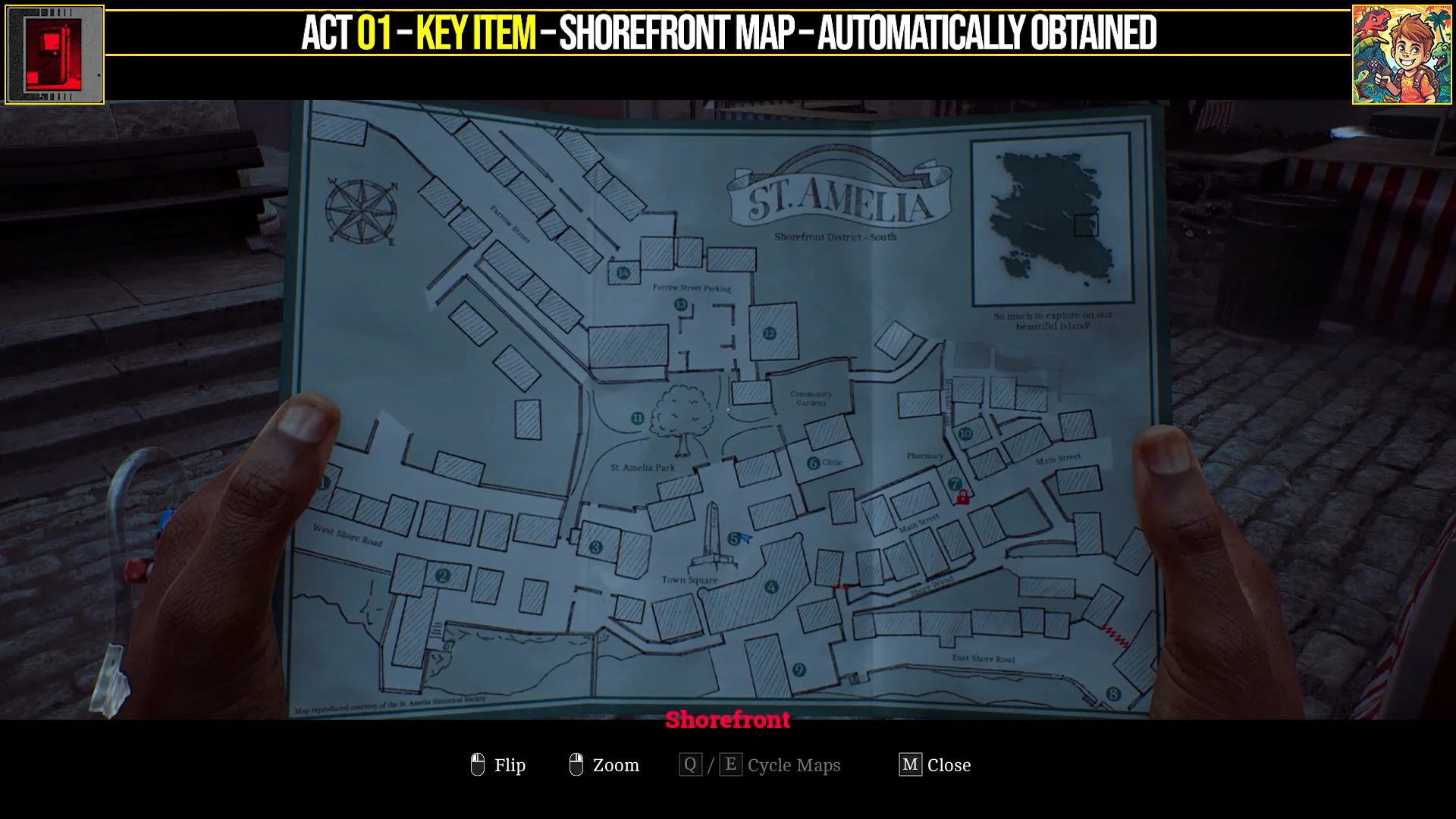 Key Item: Shorefront Map