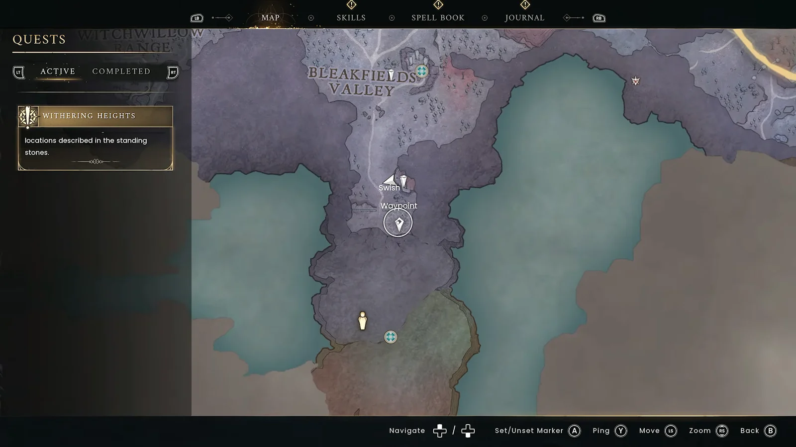 Map Overview of Bleakfields Valley