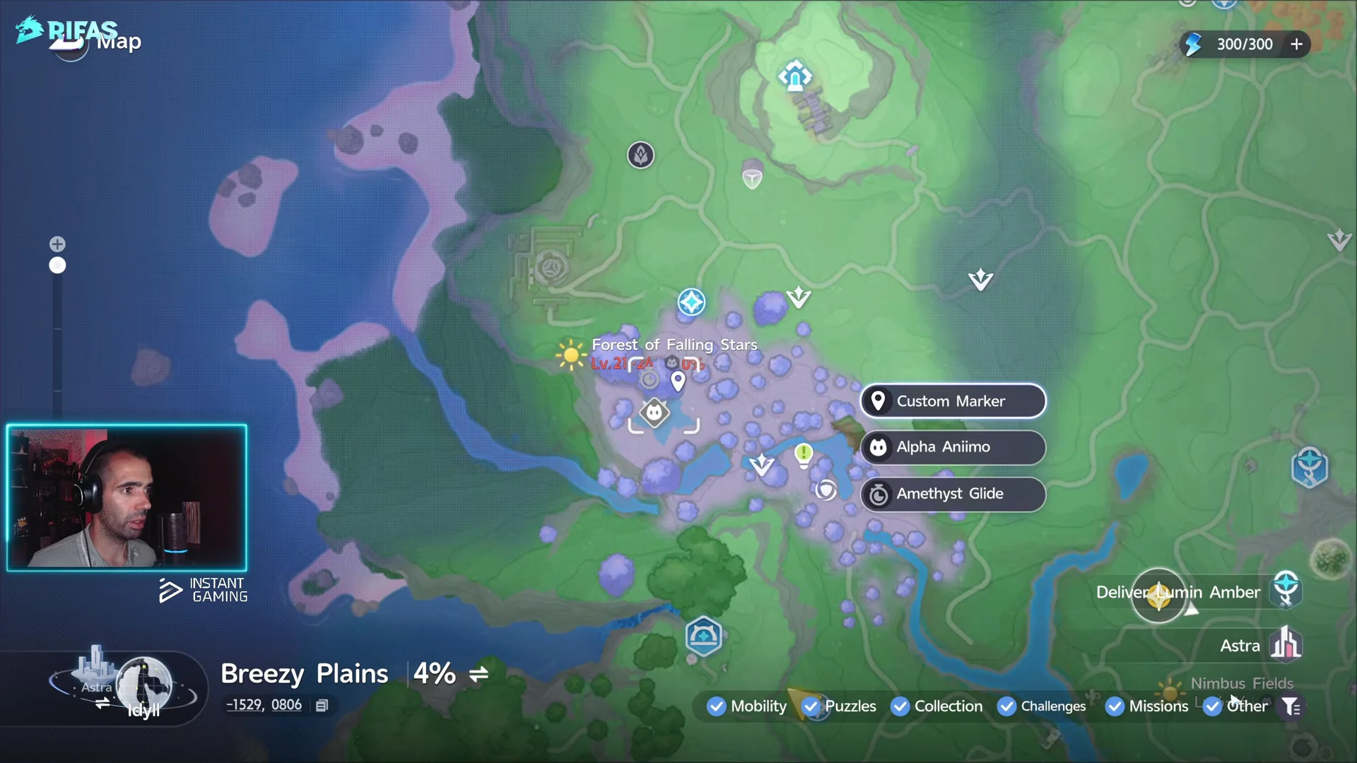 Map overview and first note marker