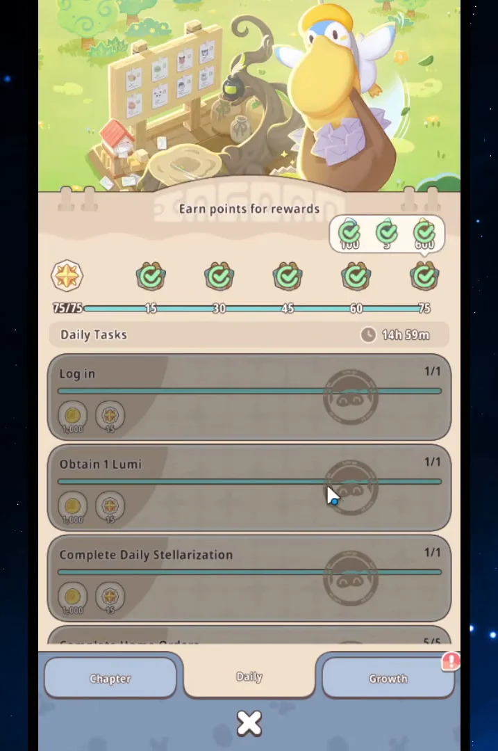 Chapter & Daily Quests