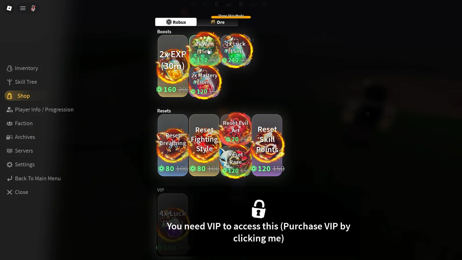 Level 25 and buying 2x Wen boost