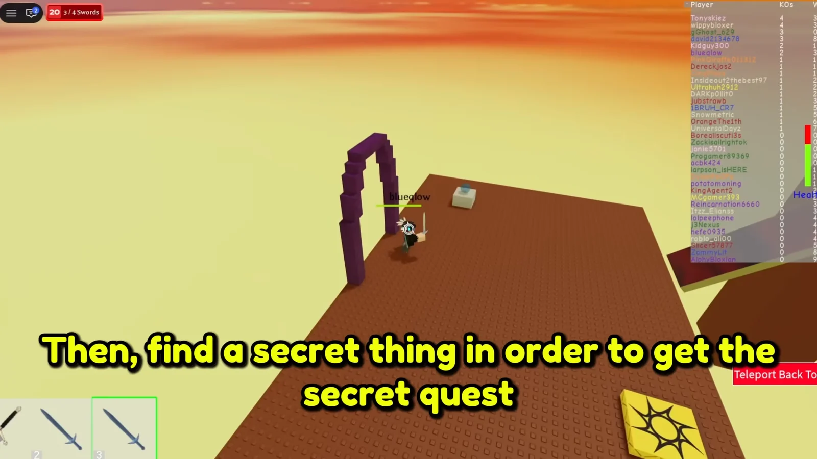 Baseplate brick hint
