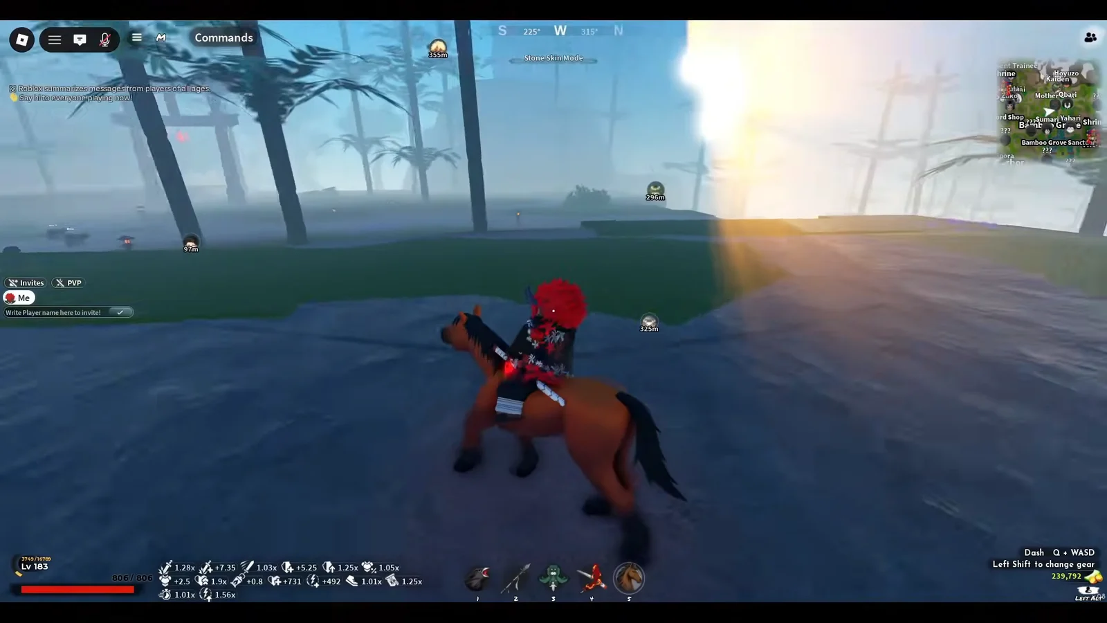 Traveling to the Merchant NPC