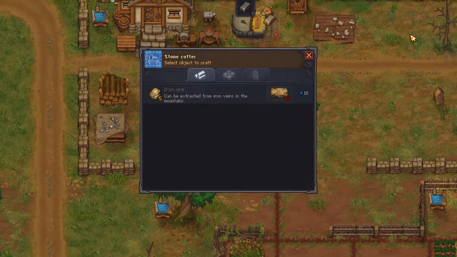 Crafting Gravestone at Stone Cutter