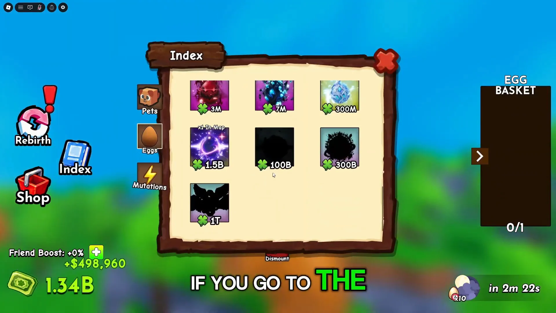 Checking Index for Cherub Egg