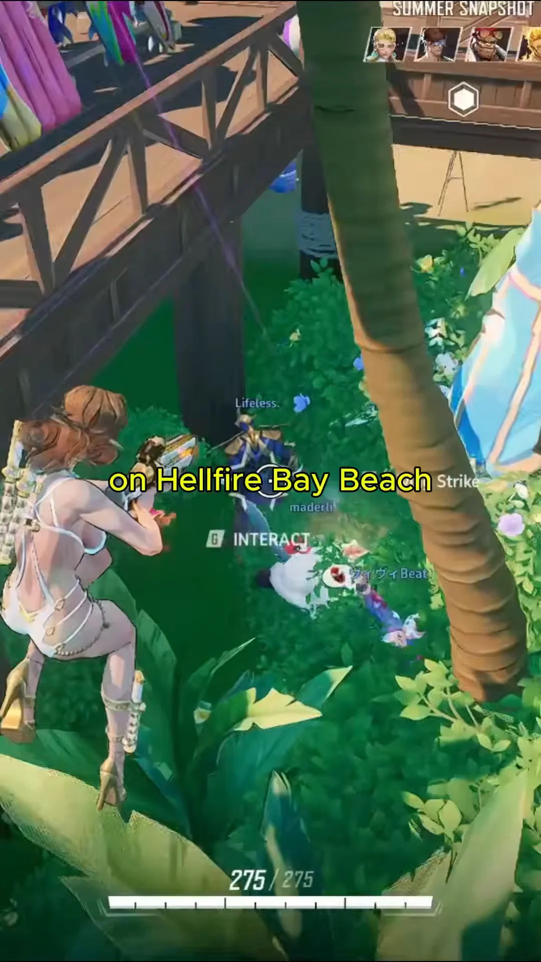 Jumping down to bushes