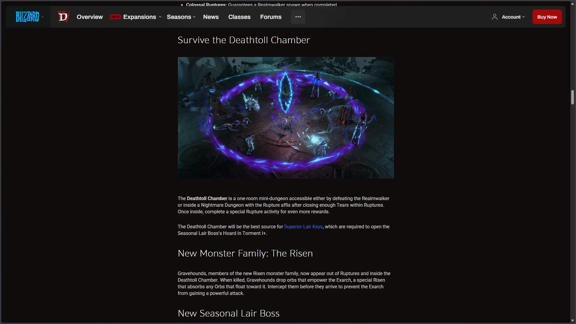 Blizzard Deathtoll Chamber Announcement