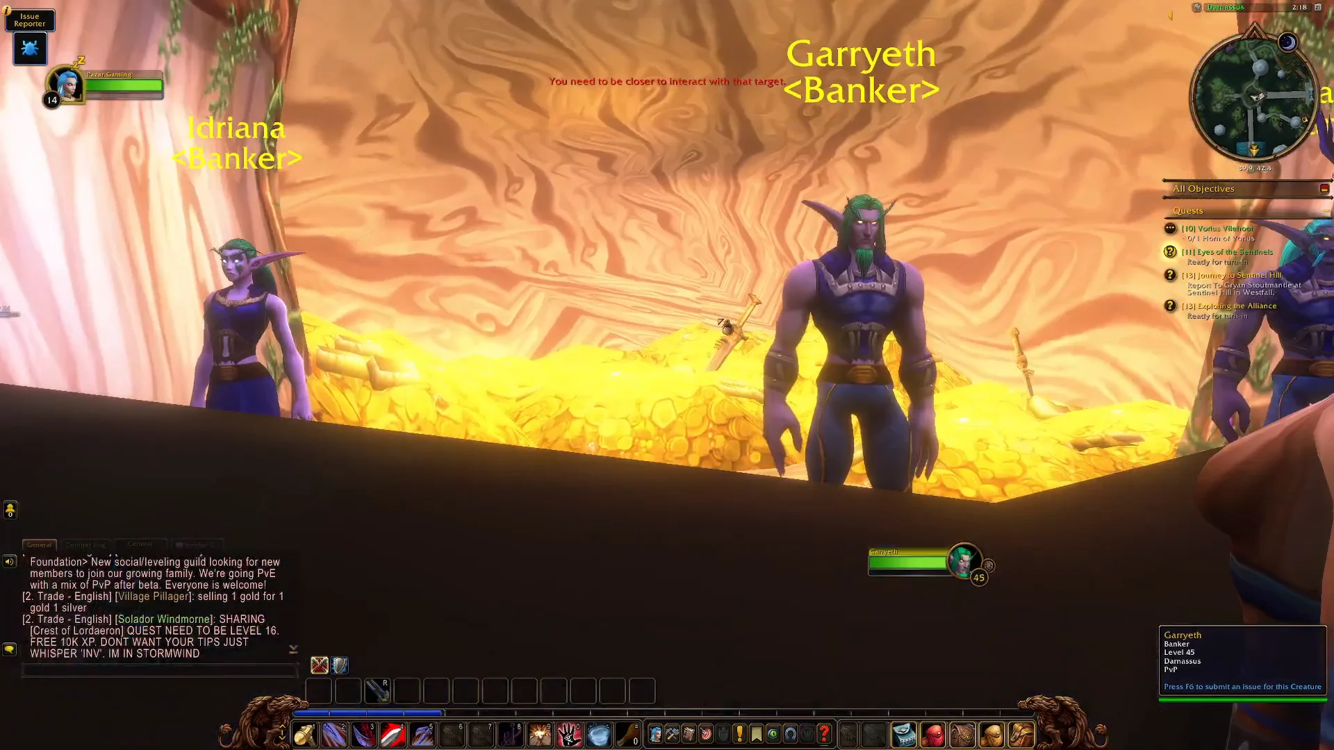 Inside the Darnassus Bank
