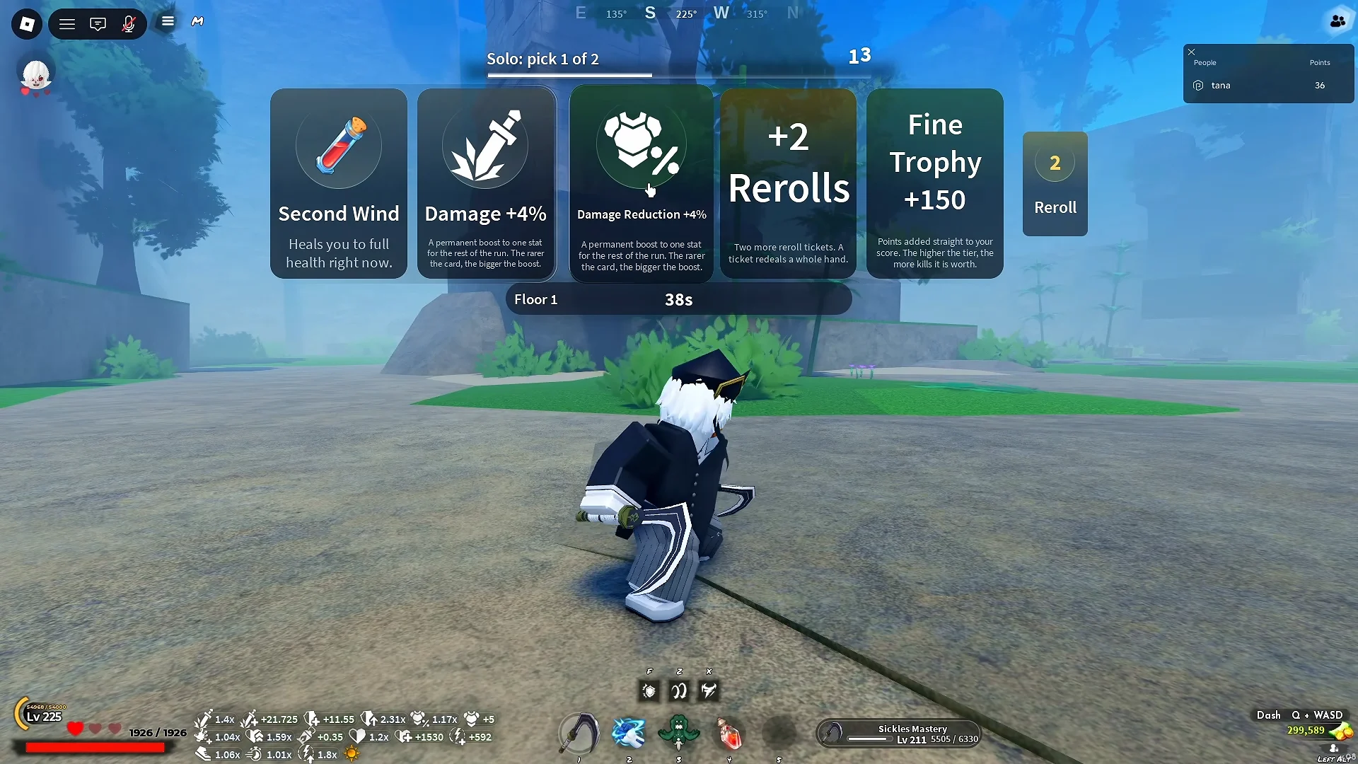 Floor 1 Clear and Stat Cards