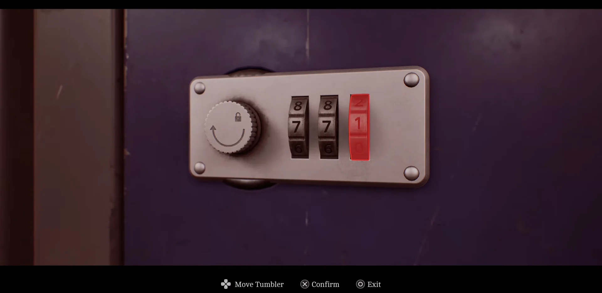 Entering Locker Combination