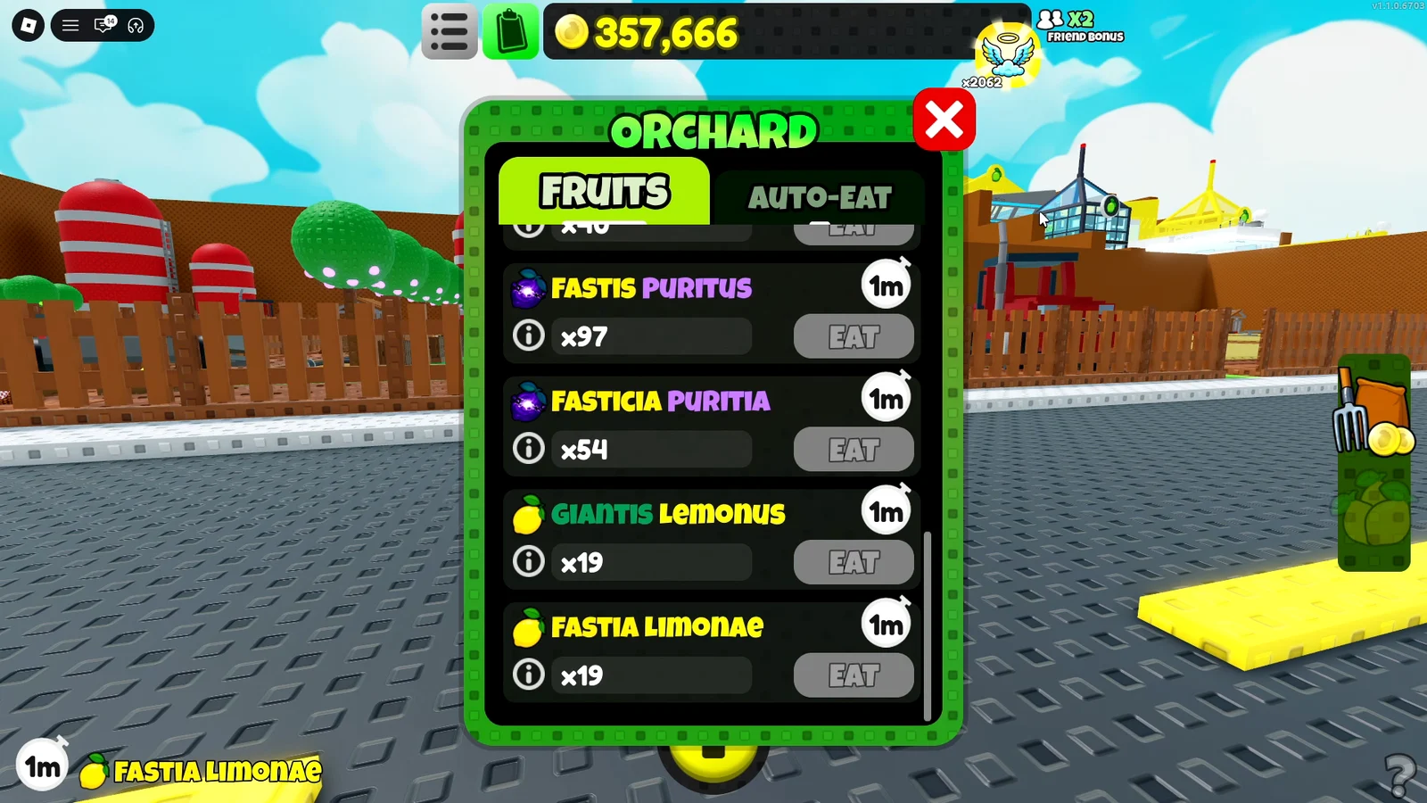 Selling with Buff Active