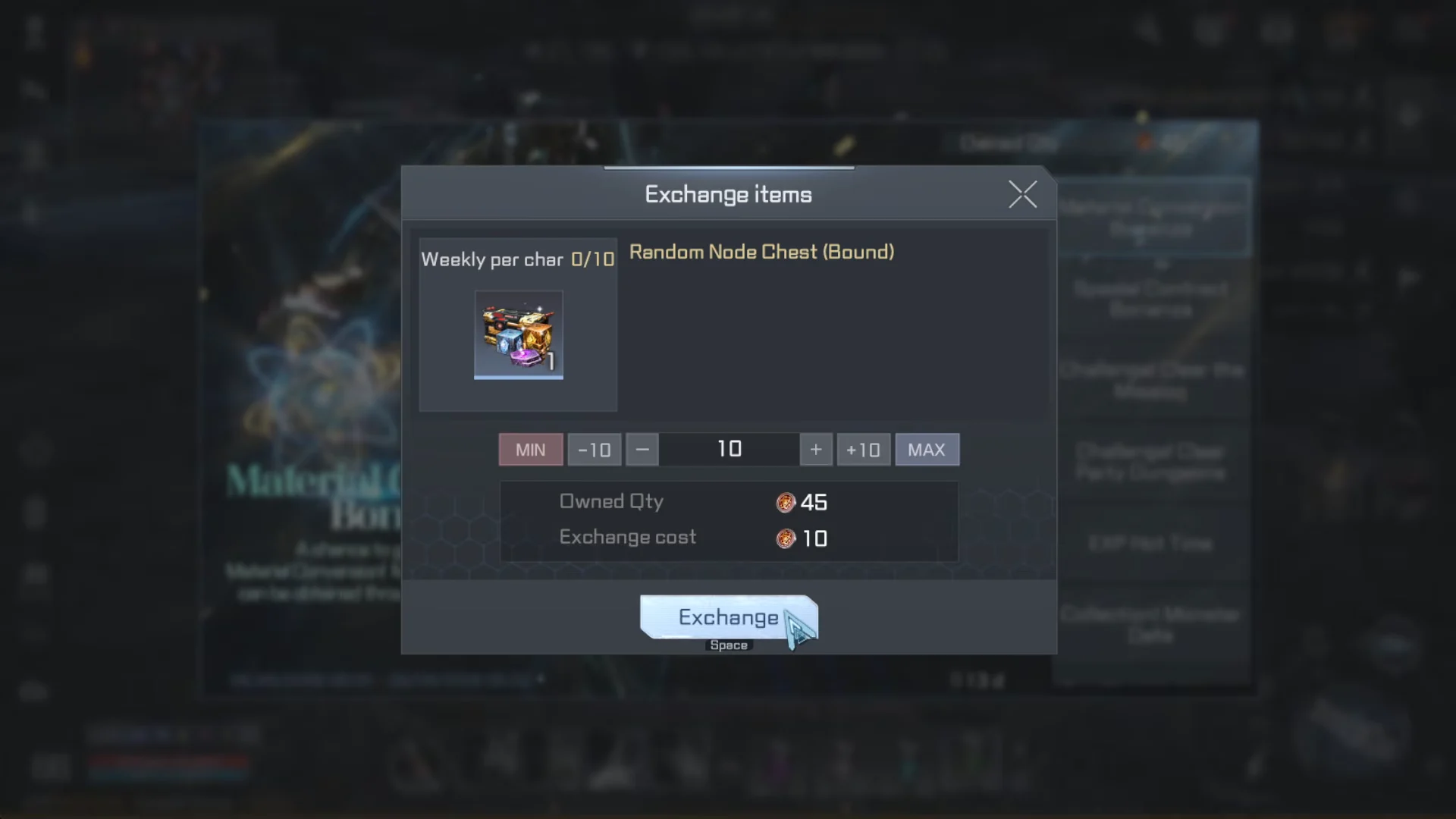 Exchanging Event Coins in Event Shop