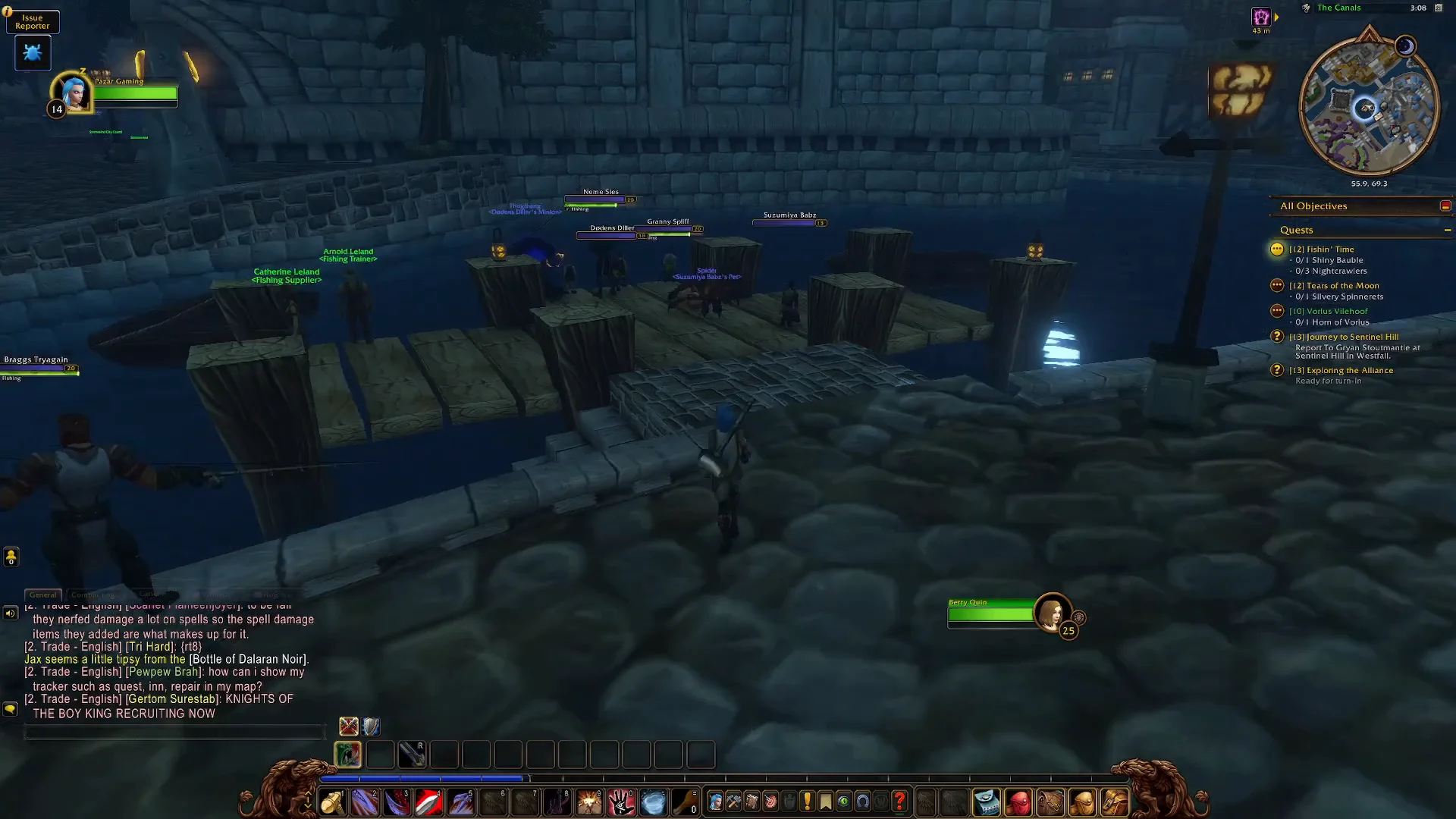 Approaching the fishing supplier