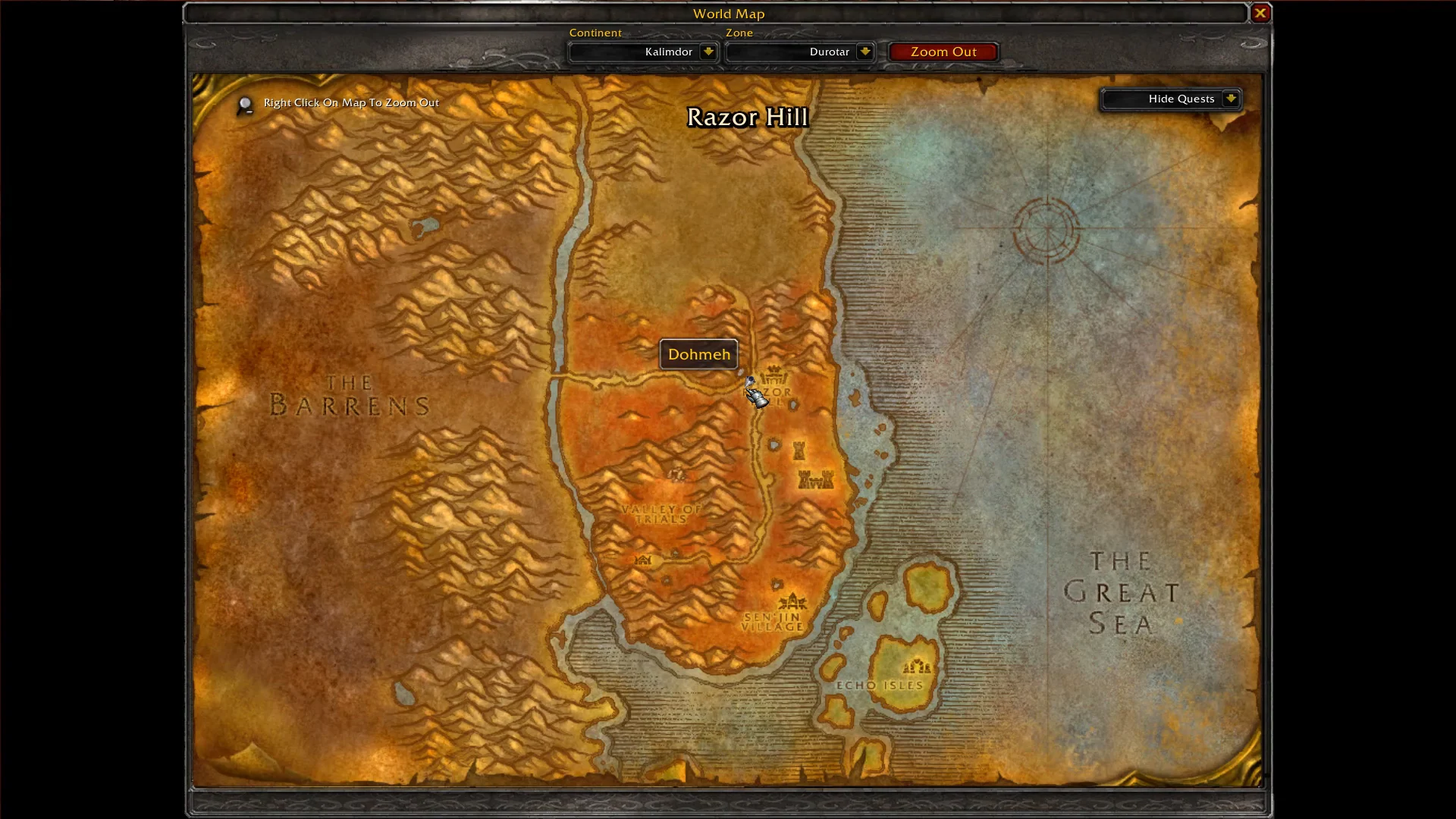 Viewing zone map